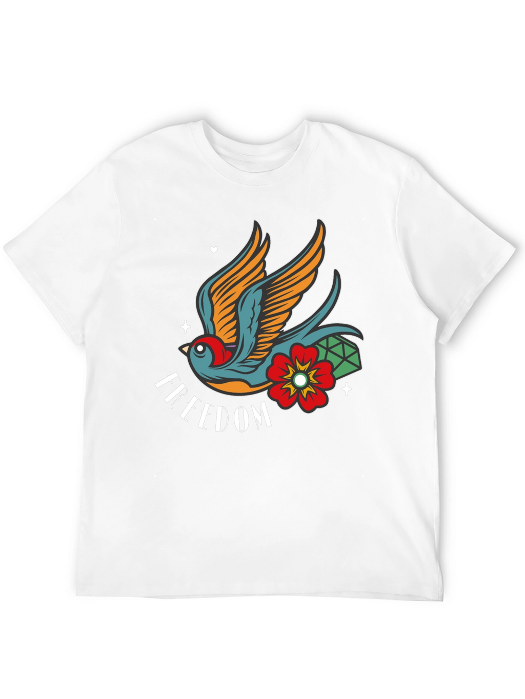 Freedom Bird Graphic Tee - Classic Tattoo Style