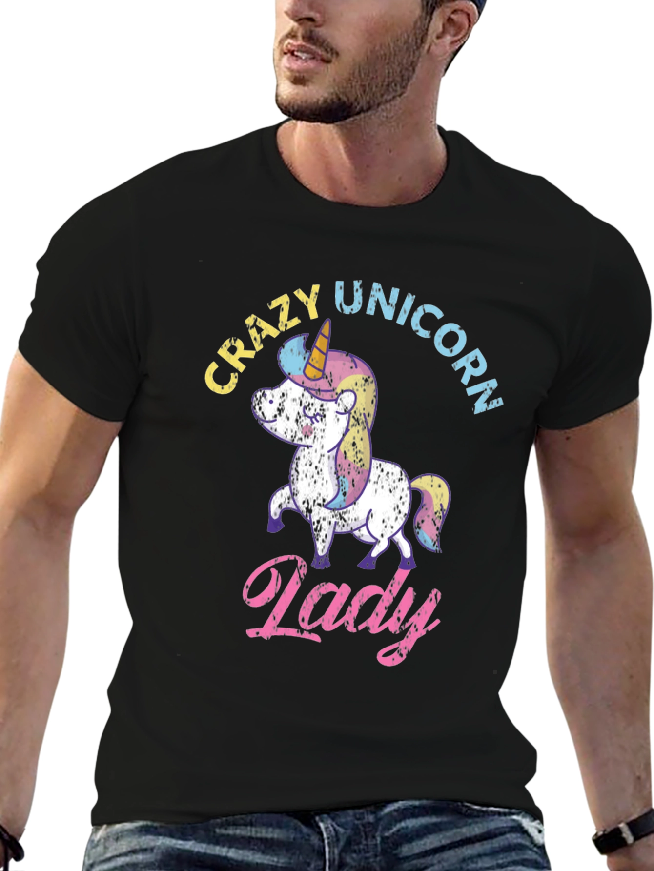 Crazy Unicorn Lady T-Shirt - Cute & Unique Design