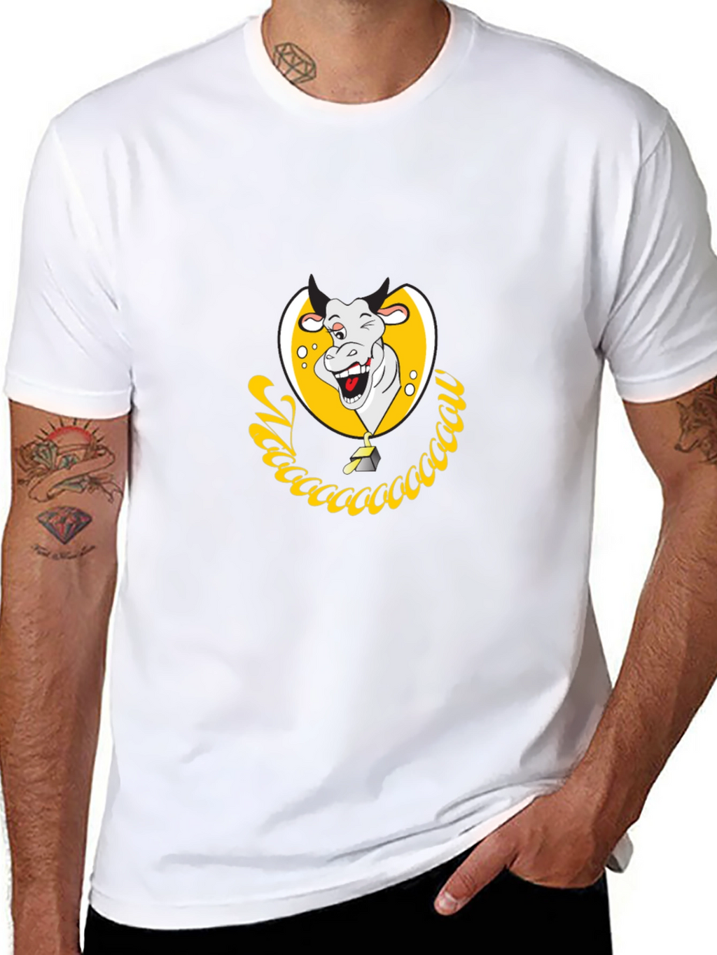 Funny Cow Graphic Tee - Unique Cartoon Design
