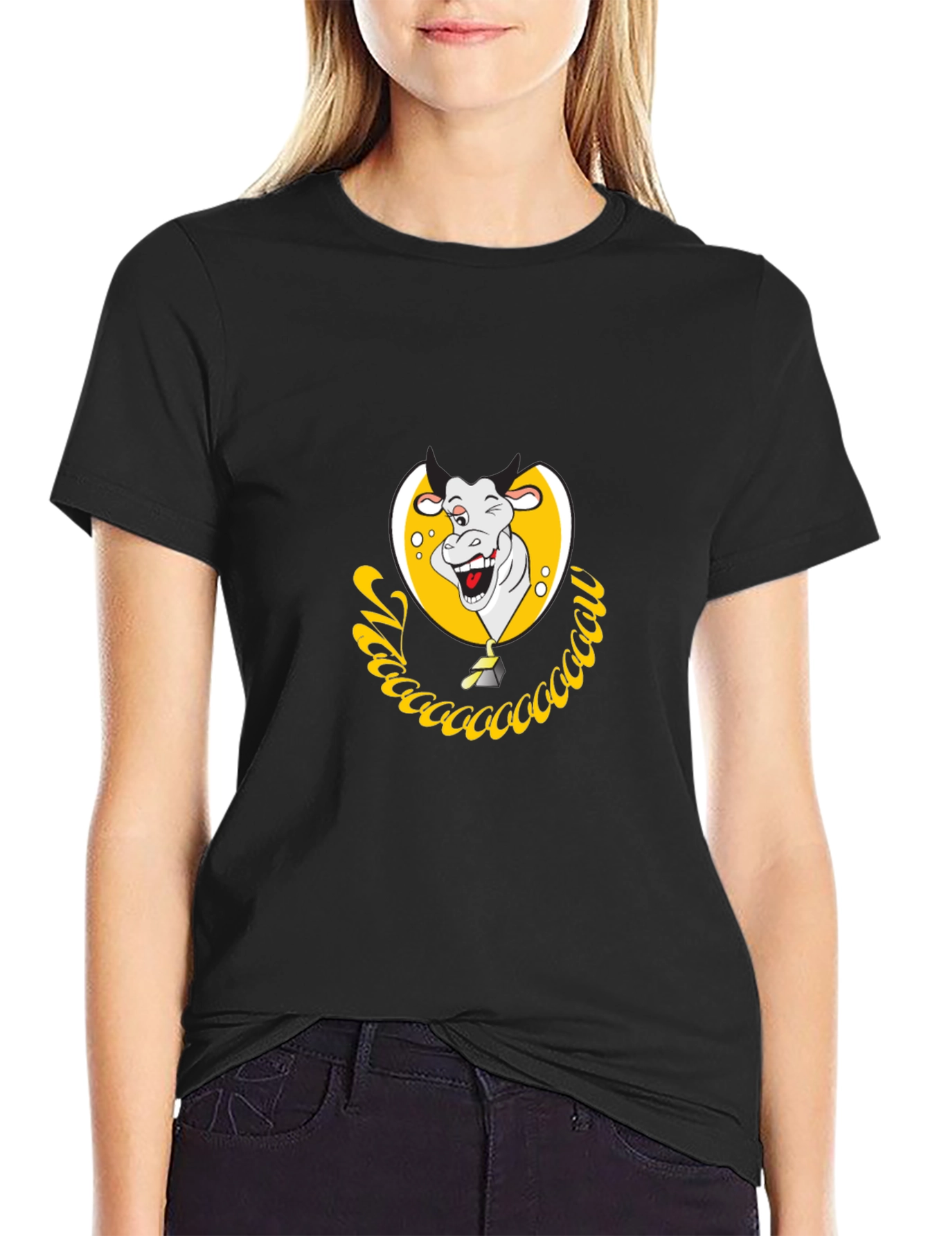 Funny Cow Graphic Tee - Unique Cartoon Design