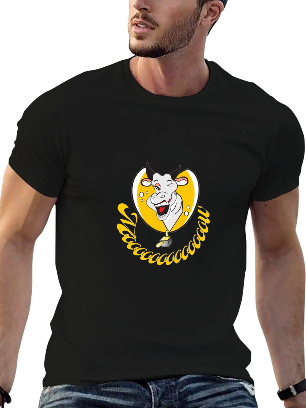 Funny Cow Graphic Tee - Unique Cartoon Design