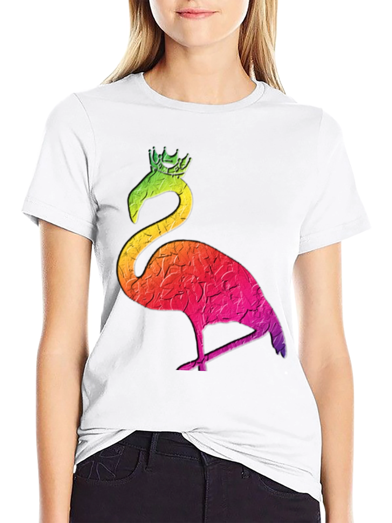 Rainbow Flamingo King Graphic Tee