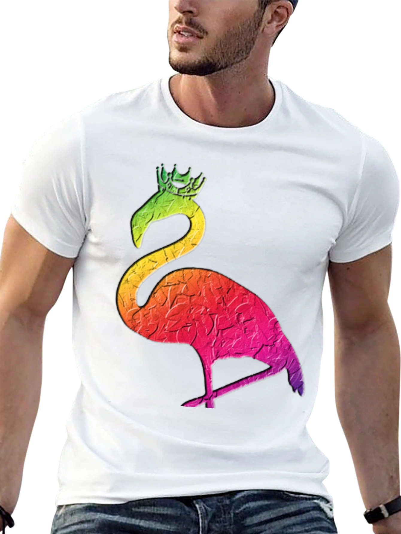 Rainbow Flamingo King Graphic Tee