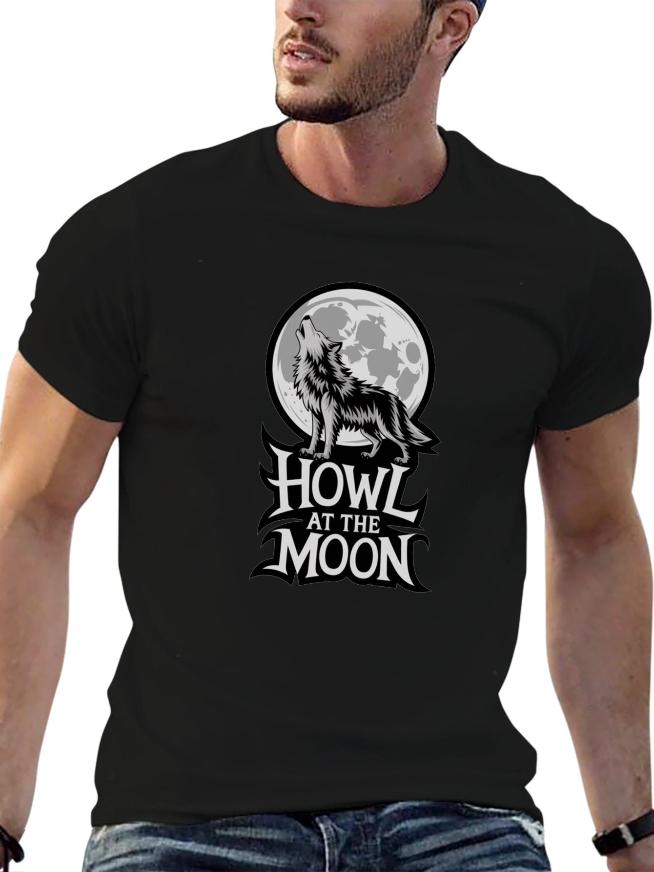 Howl at the Moon Graphic T-Shirt - Black