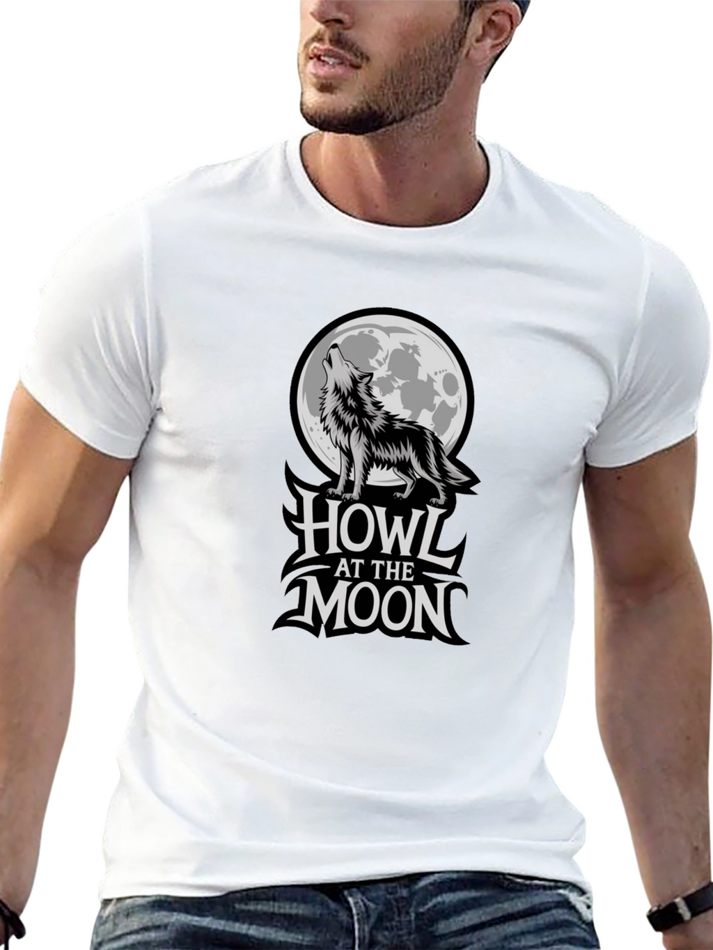 Howl at the Moon Graphic T-Shirt - Black