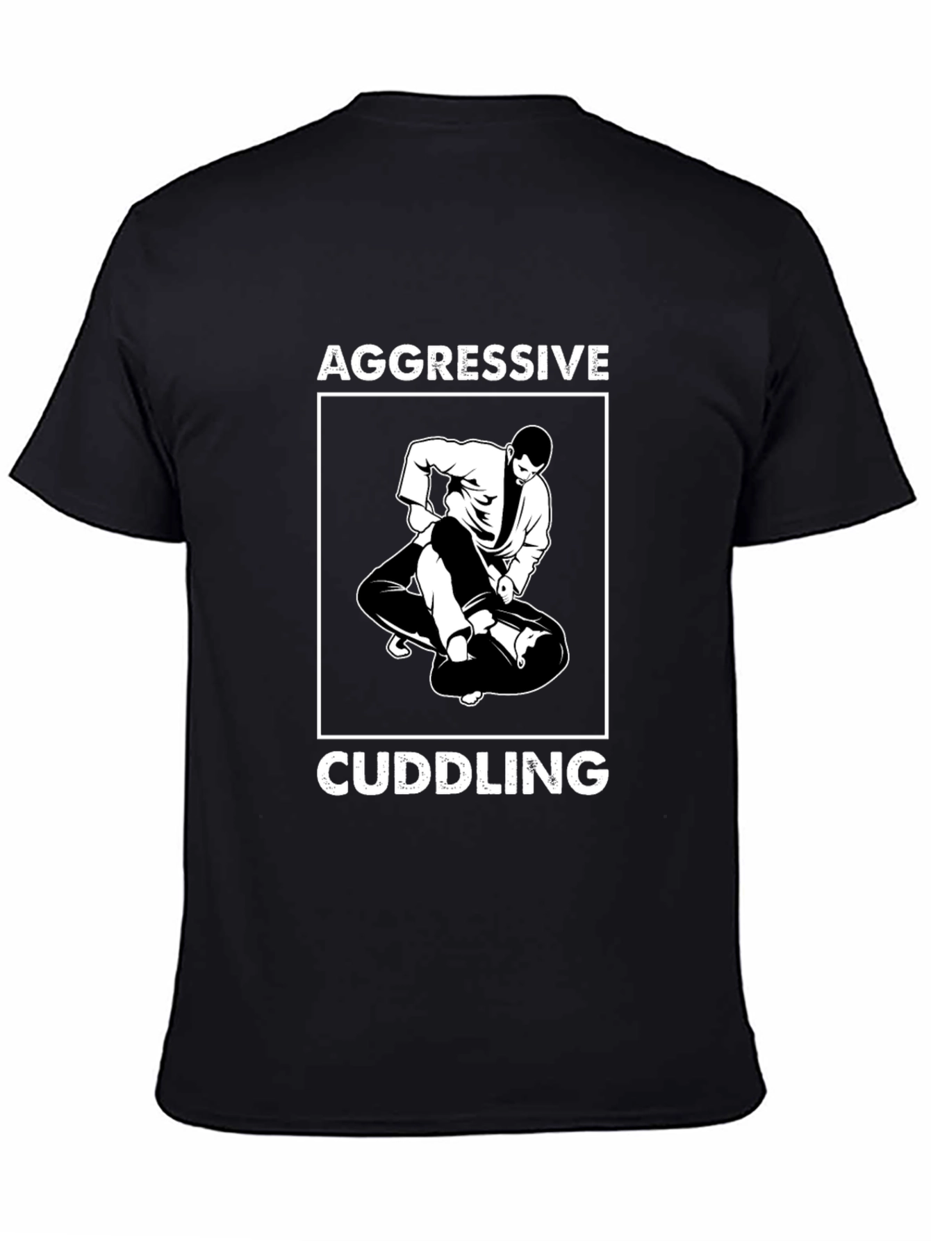Aggressive Cuddling Black Graphic Tee
