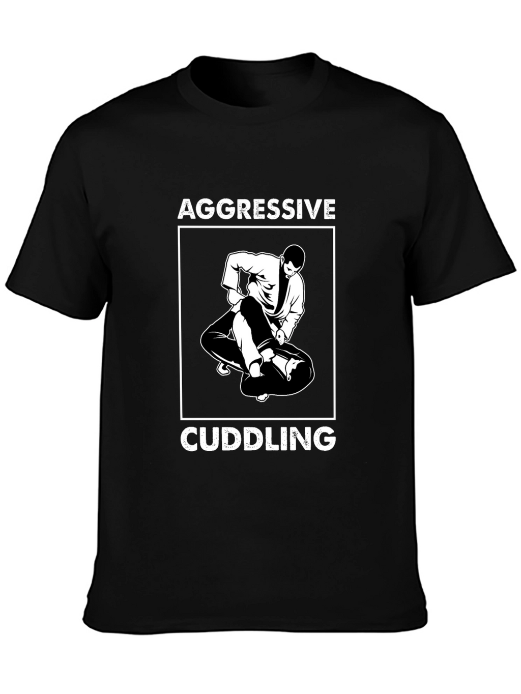 Aggressive Cuddling Black Graphic Tee