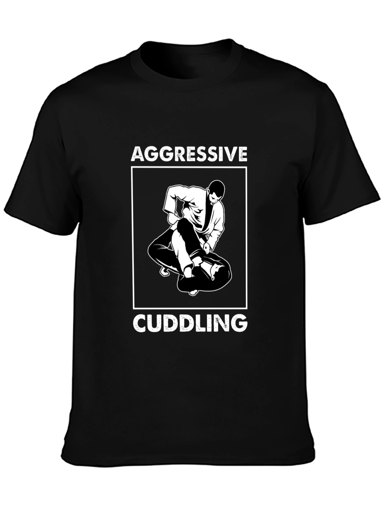 Aggressive Cuddling Black Graphic Tee