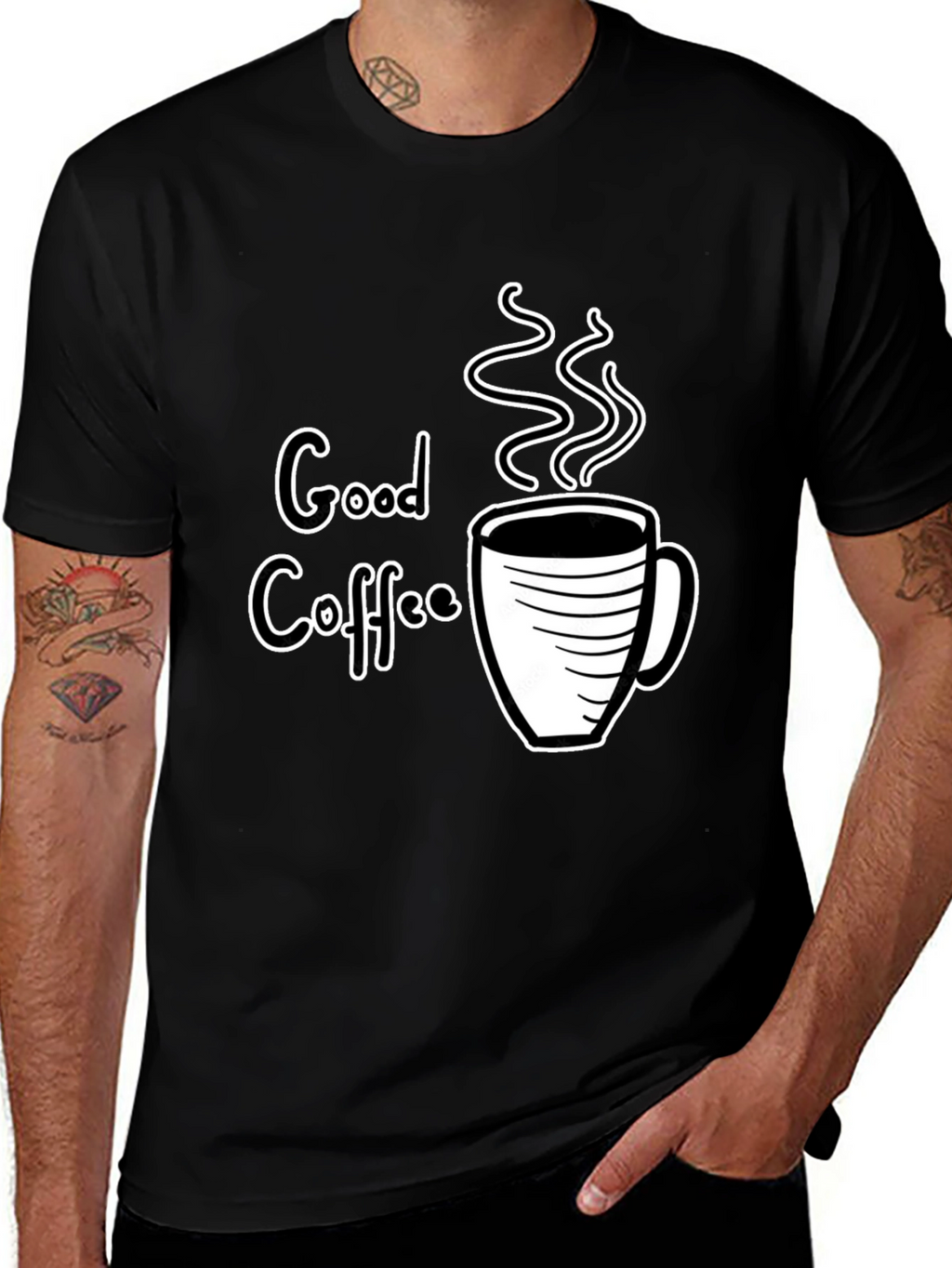 Good Coffee Graphic Tee - Black T-Shirt