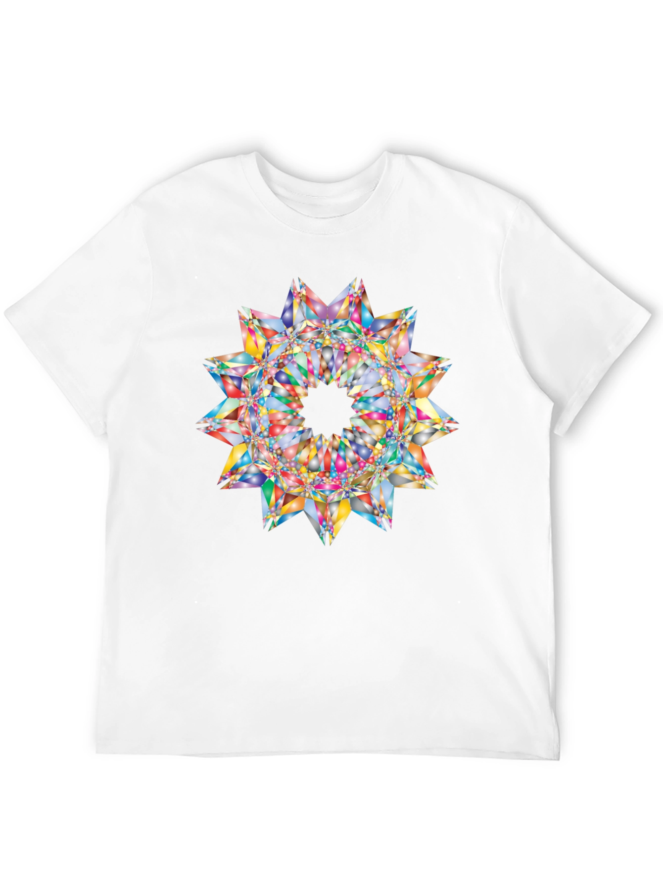 Kaleidoscope Starburst Graphic Black T-Shirt