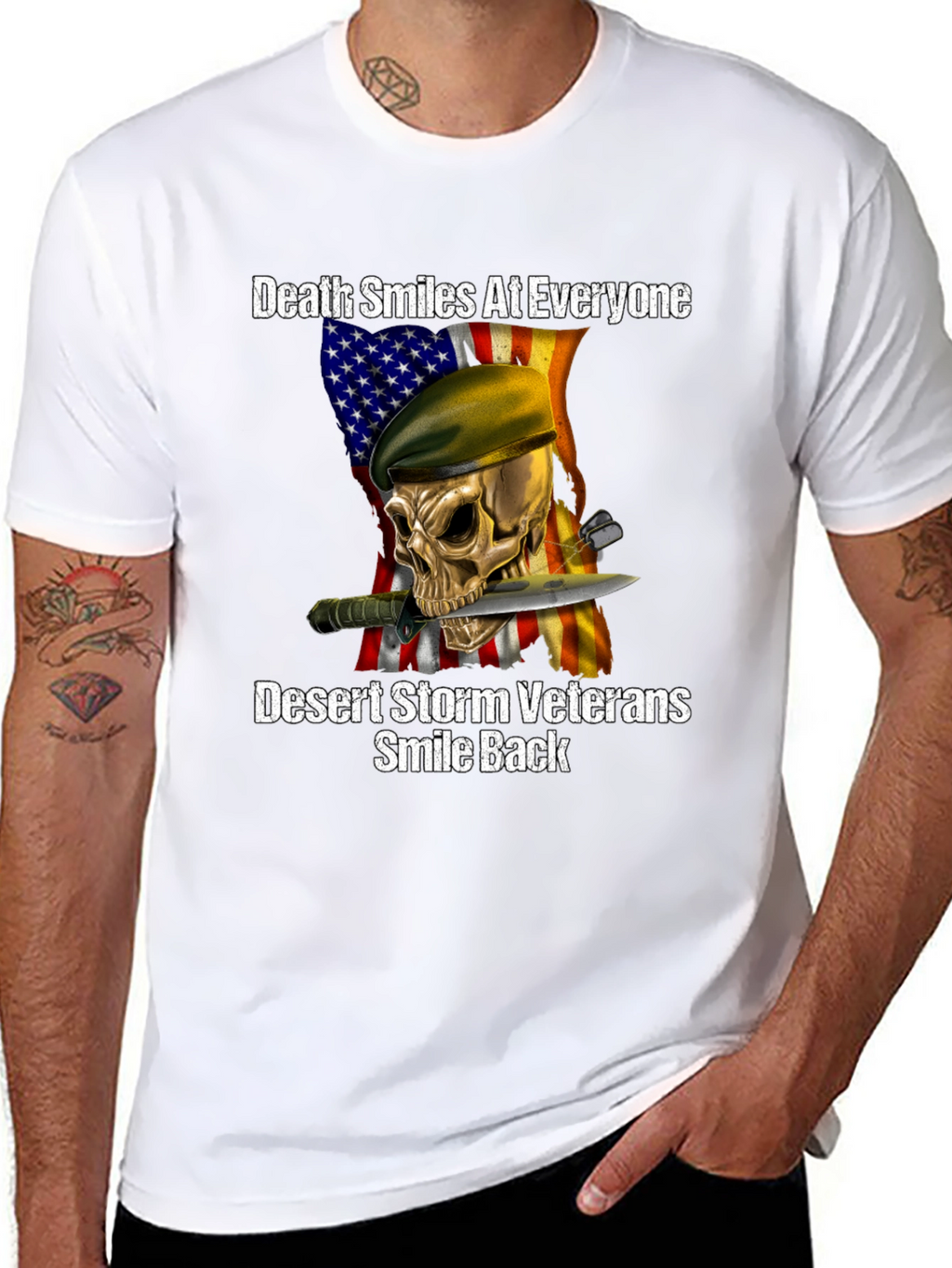 Death Smiles at Everyone Desert Storm Veteran T-Shirt