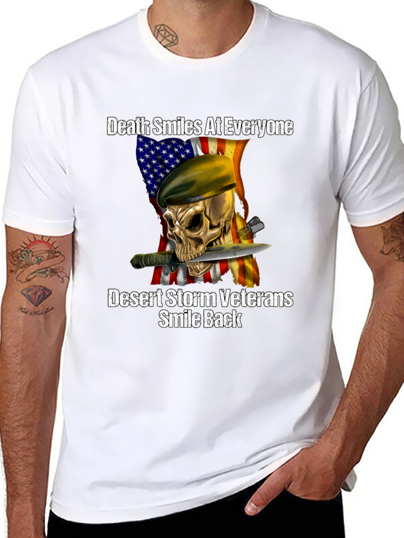 Death Smiles at Everyone Desert Storm Veteran T-Shirt