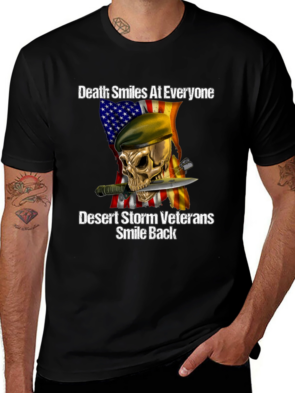 Death Smiles at Everyone Desert Storm Veteran T-Shirt