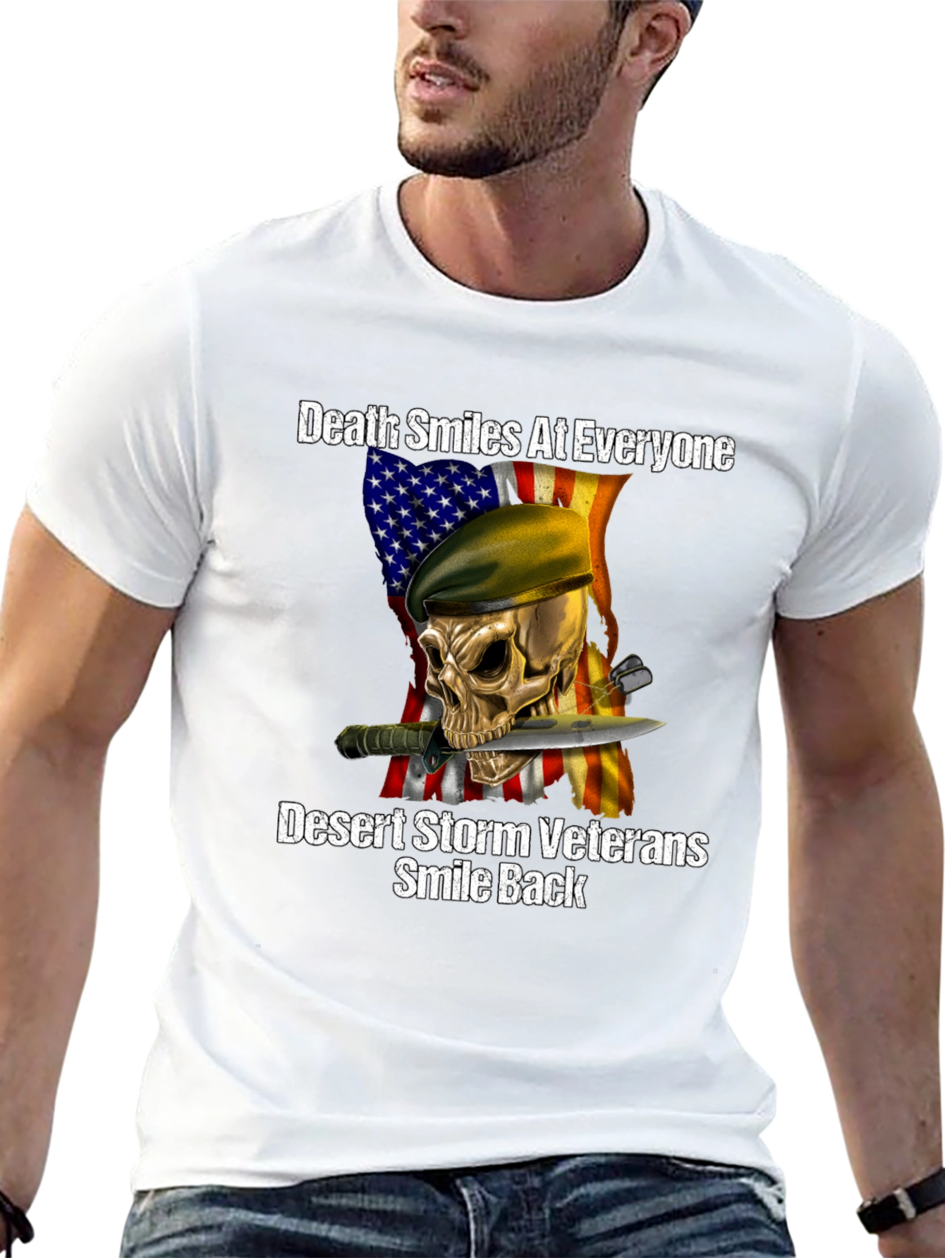 Death Smiles at Everyone Desert Storm Veteran T-Shirt