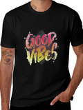 Good Vibes Graphic Tee - Black Casual T-Shirt