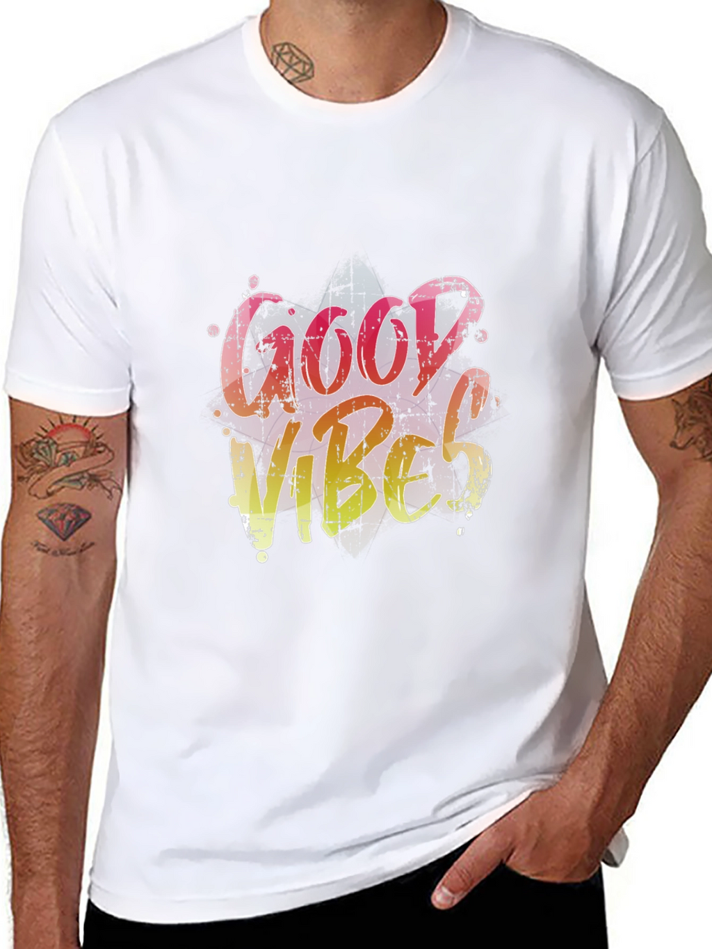 Good Vibes Graphic Tee - Black Casual T-Shirt