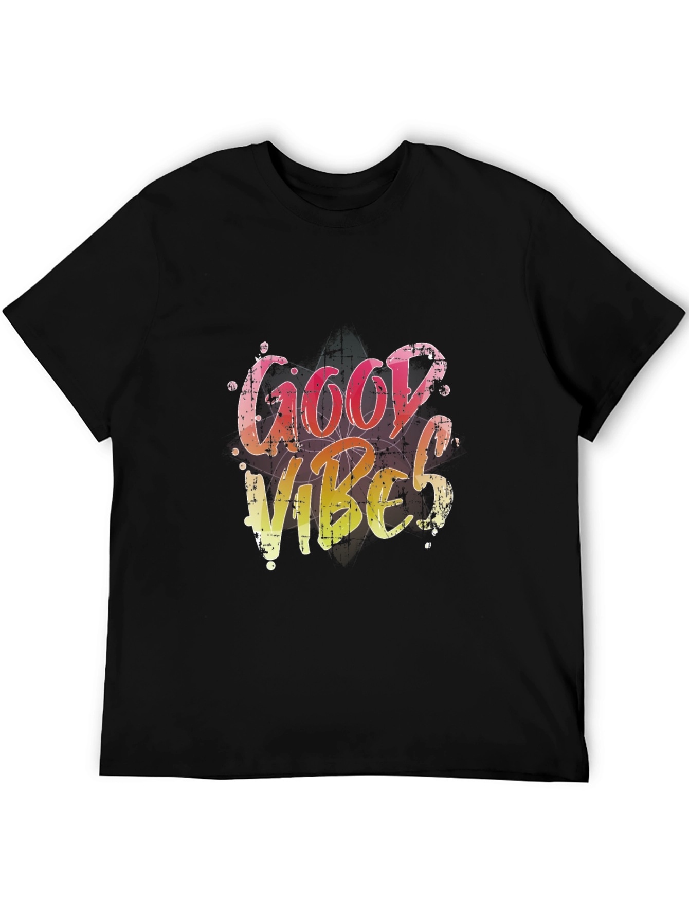 Good Vibes Graphic Tee - Black Casual T-Shirt