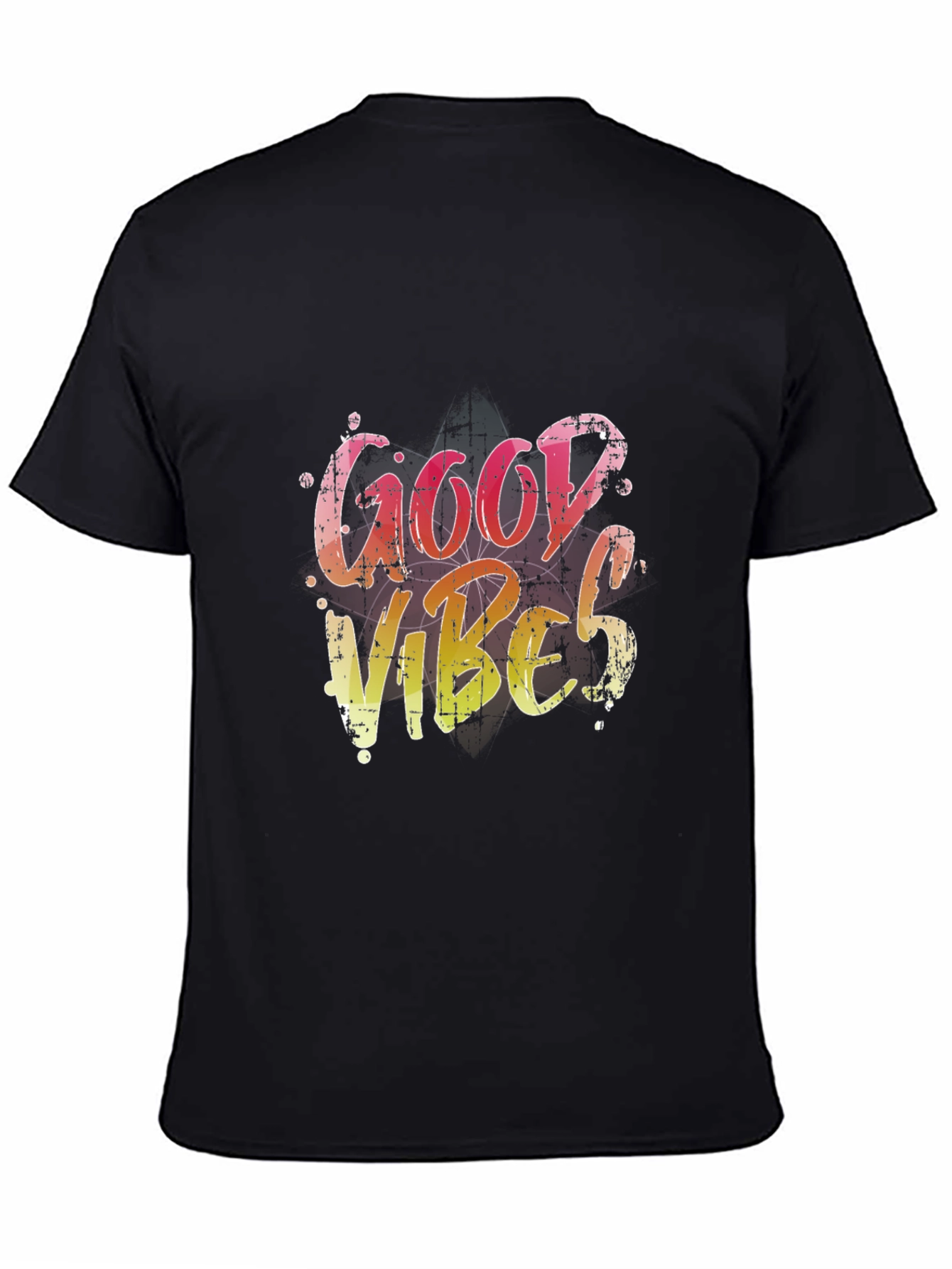 Good Vibes Graphic Tee - Black Casual T-Shirt