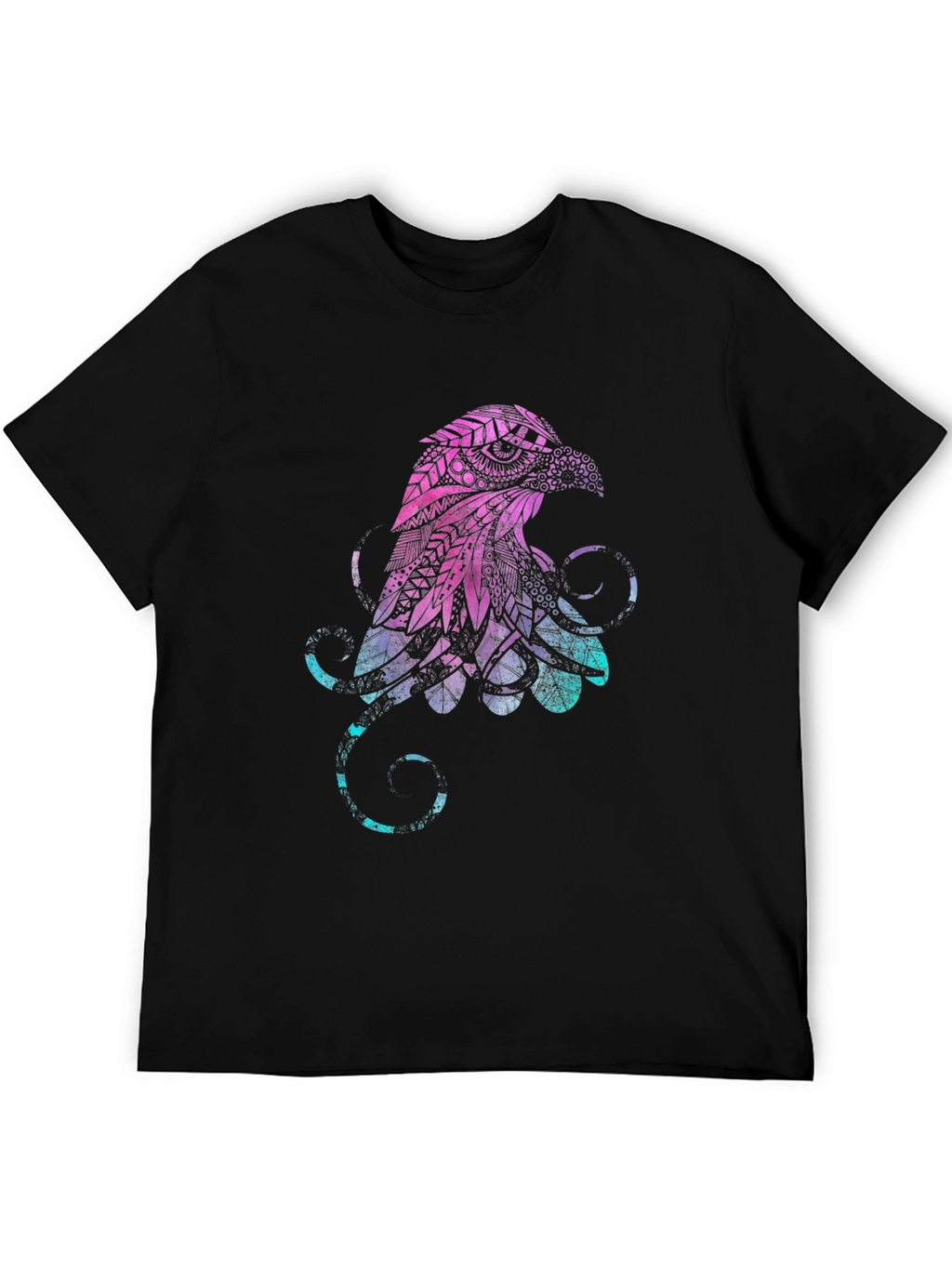 Abstract Eagle Graphic Black T-Shirt