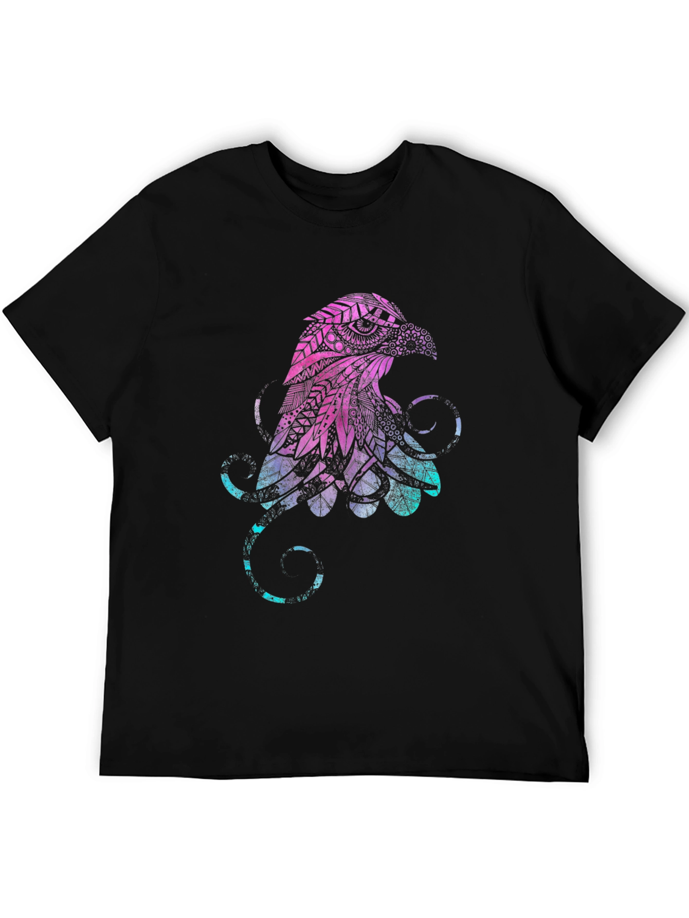 Abstract Eagle Graphic Black T-Shirt