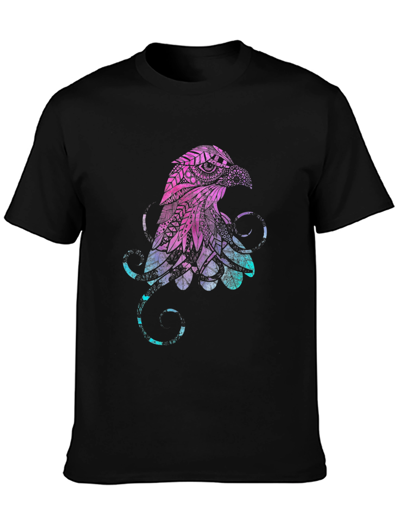 Abstract Eagle Graphic Black T-Shirt