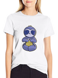 Knitting Sloth Graphic Tee - Super Soft Cotton