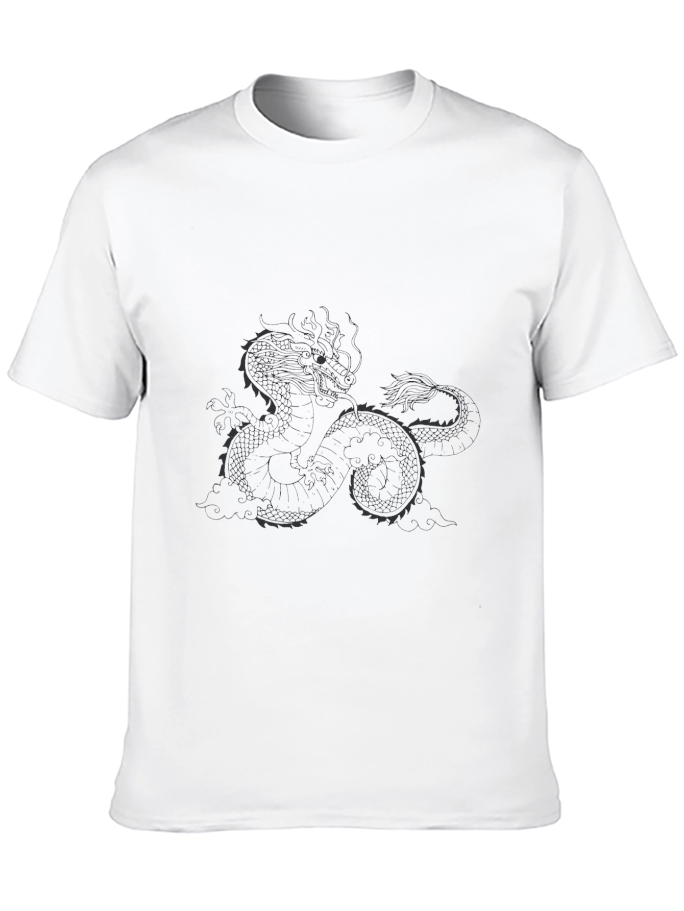 Mens Black Dragon Graphic Tee