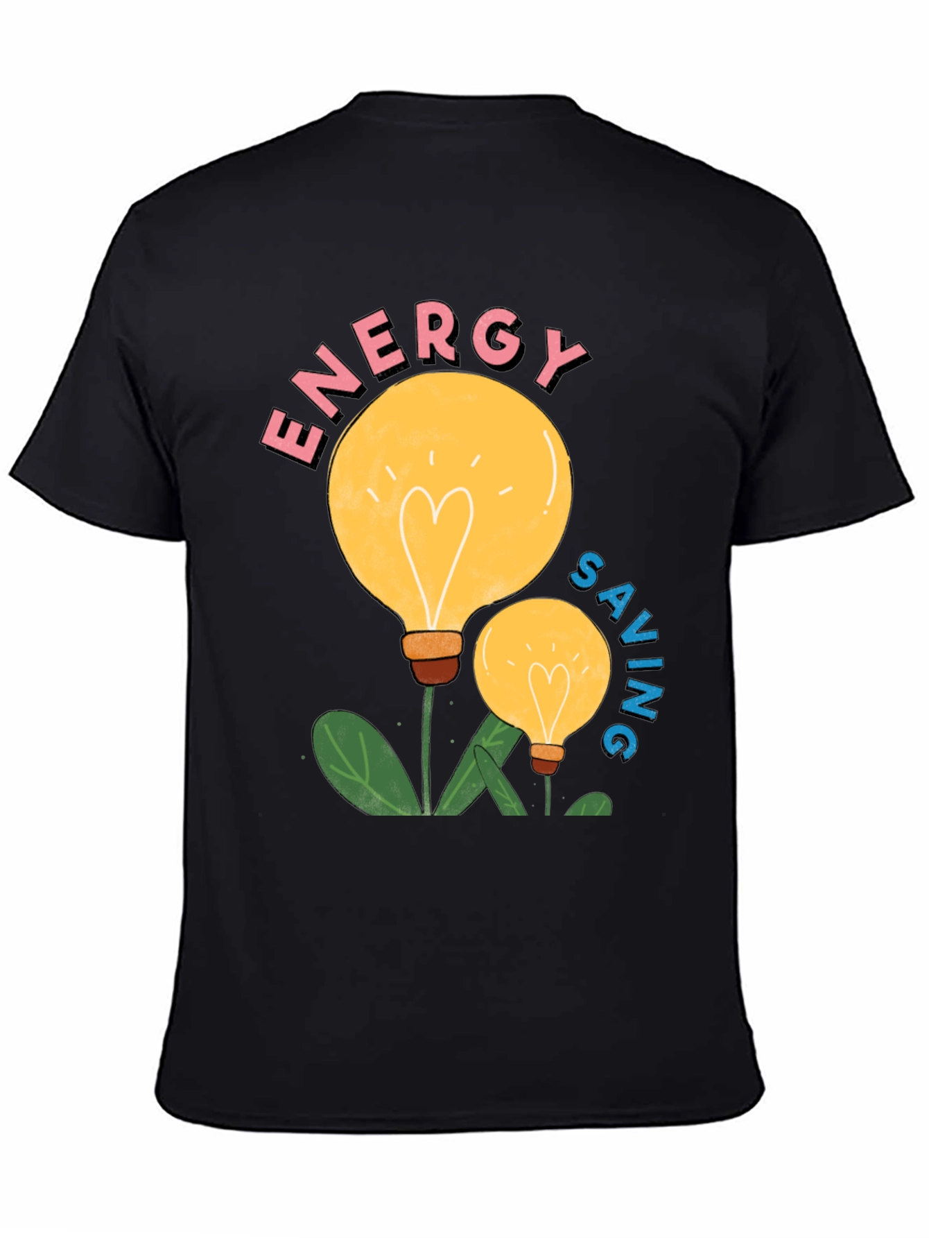 Energy Saving Light Bulb Graphic T-Shirt