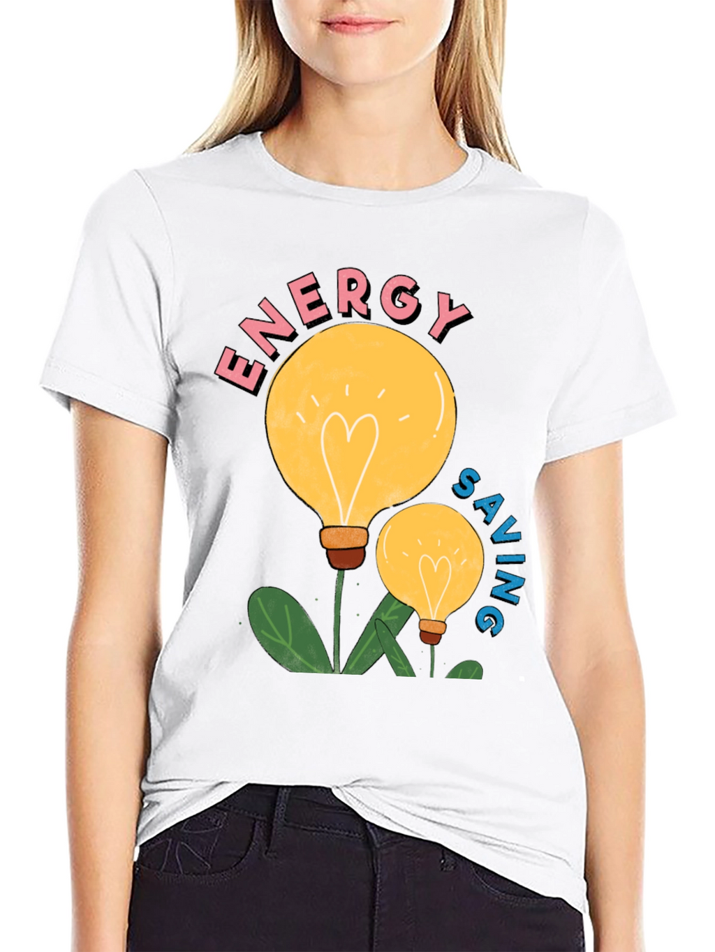 Energy Saving Light Bulb Graphic T-Shirt