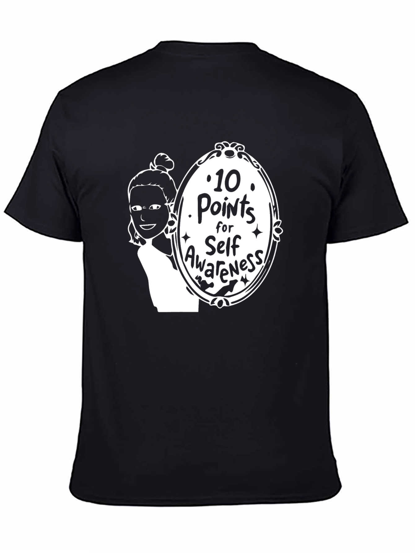 10 Points for Self-Awareness Black Graphic Tee
