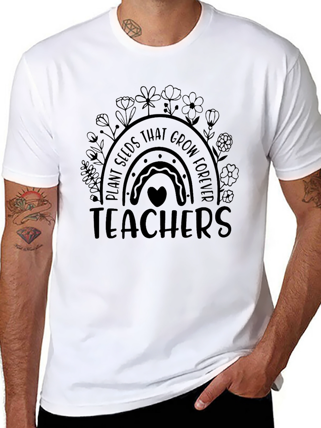Teacher Rainbow Graphic Tee