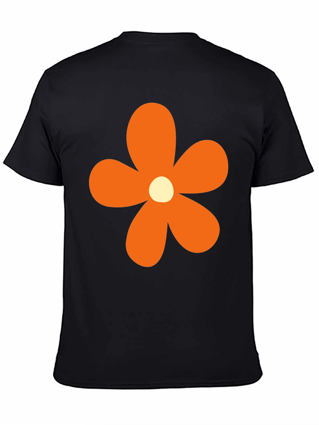 Retro Flower Power T-Shirt - Black