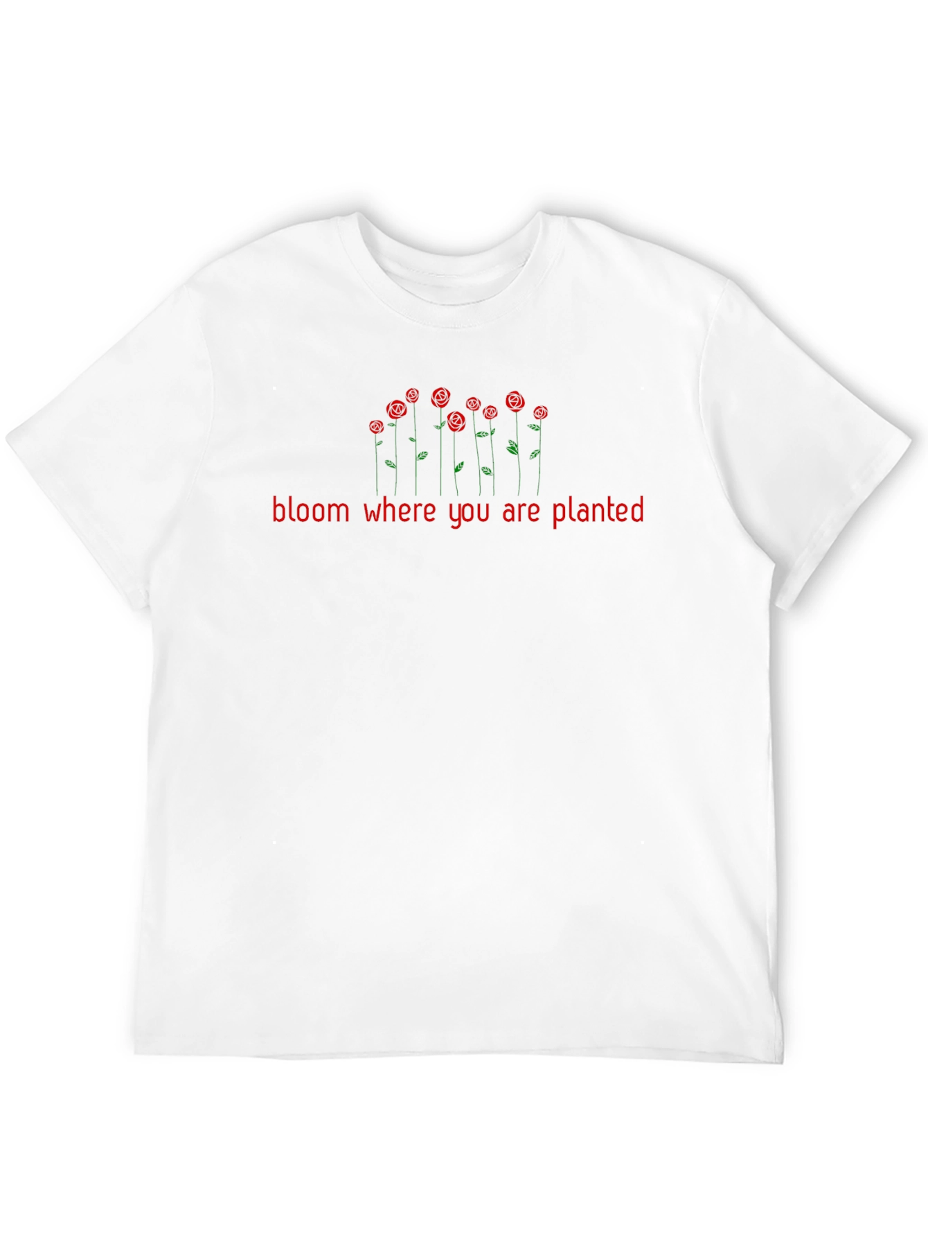 Bloom Where You Are Planted Black Tee