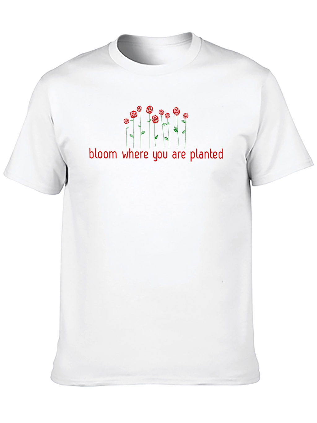 Bloom Where You Are Planted Black Tee