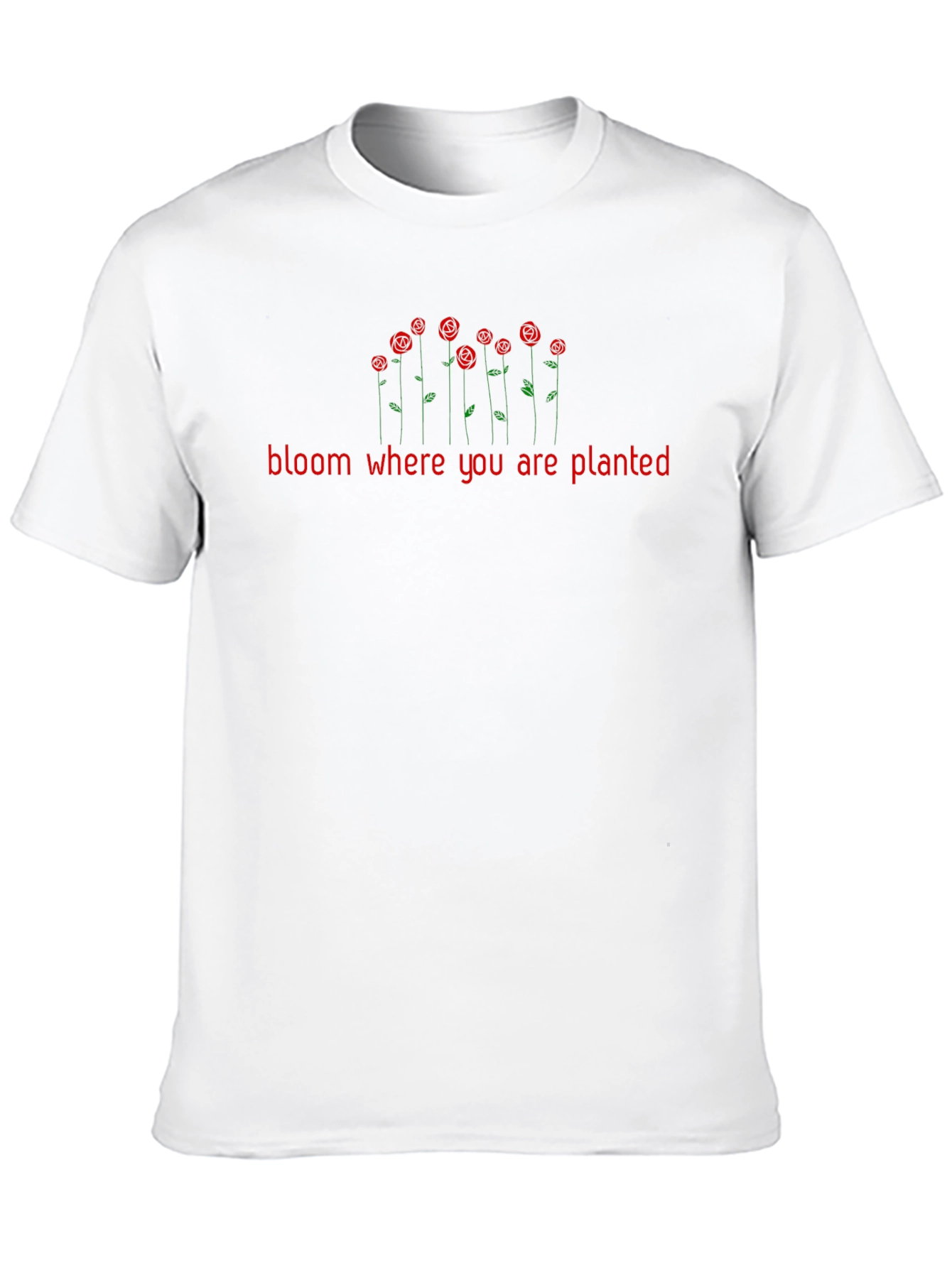 Bloom Where You Are Planted Black Tee