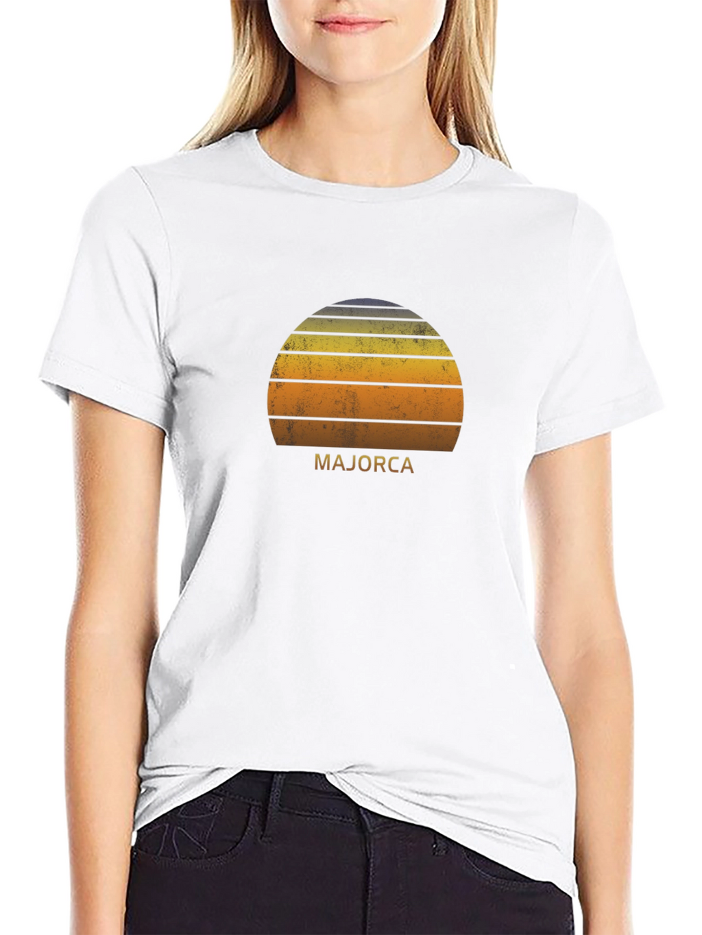 Majorca Sunset Graphic Tee - Retro Island Vibe