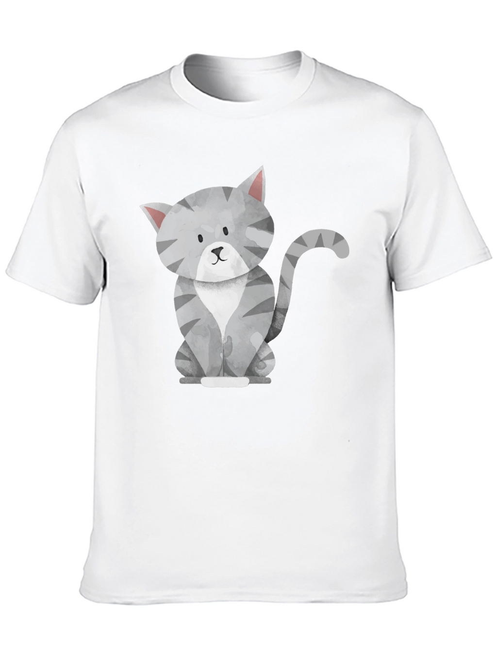 Cute Cat Graphic Tee - Black T-Shirt