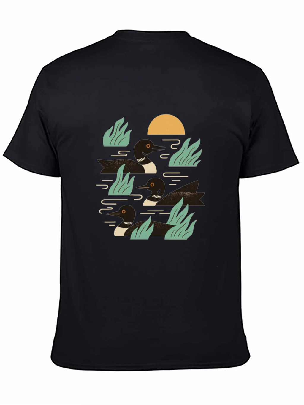 Loon Lake Graphic Tee - Black Cotton Comfort