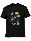 Loon Lake Graphic Tee - Black Cotton Comfort
