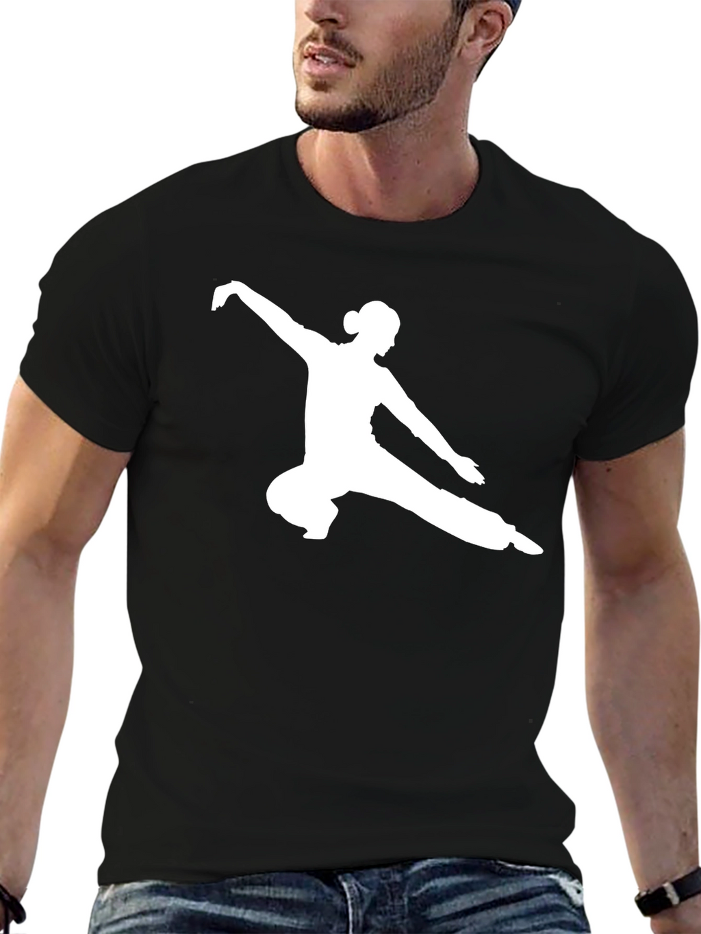 Kung Fu Silhouette Tee - Martial Arts Style