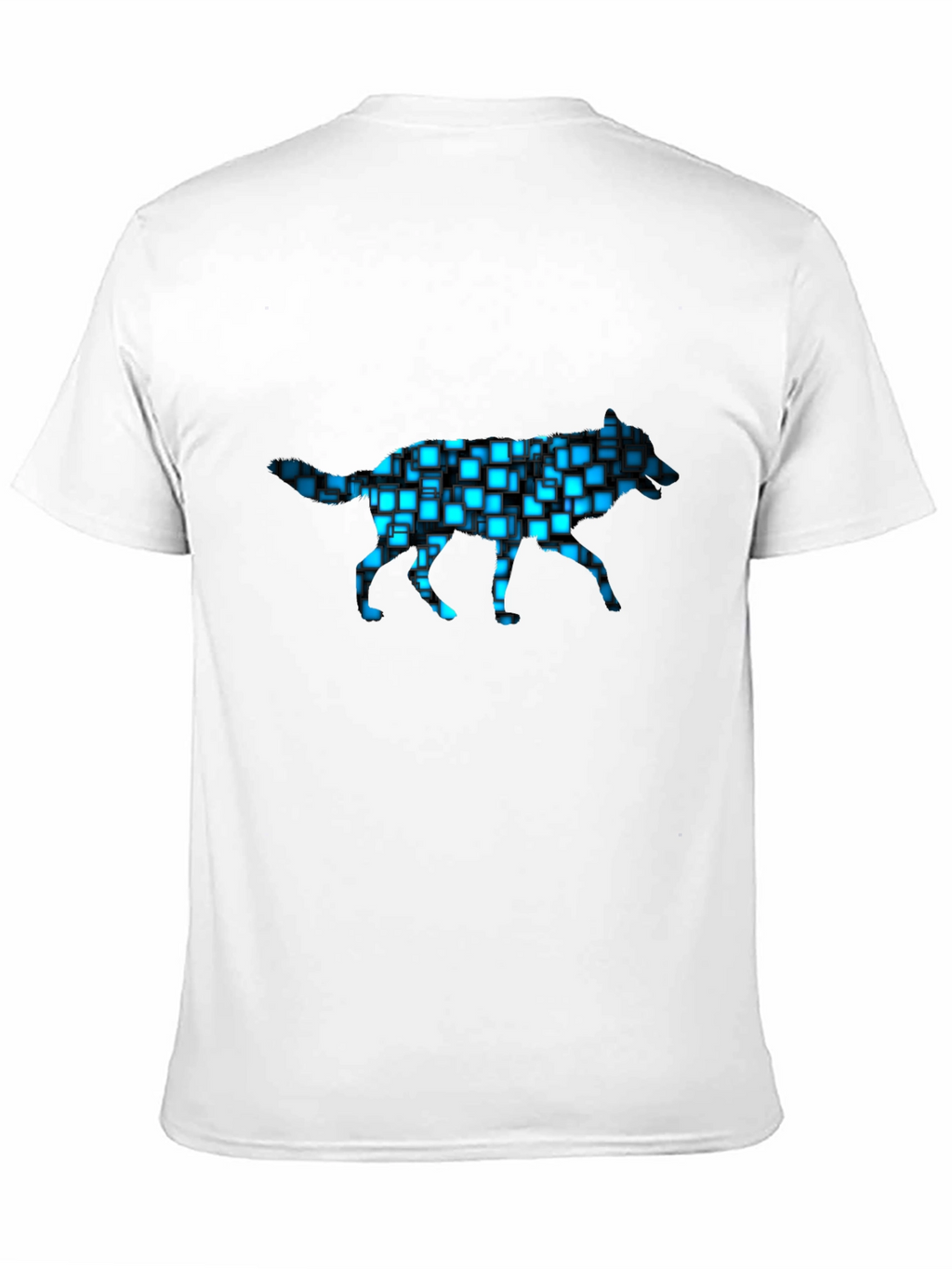 Cyber Wolf T-Shirt - Black Graphic Tee