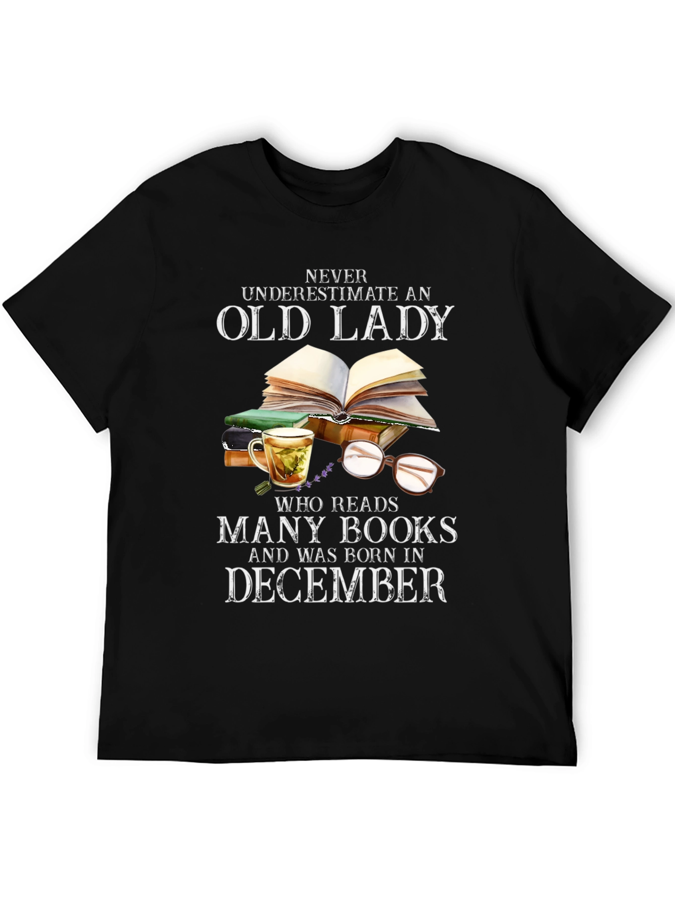 Old Lady December Birthday T-Shirt