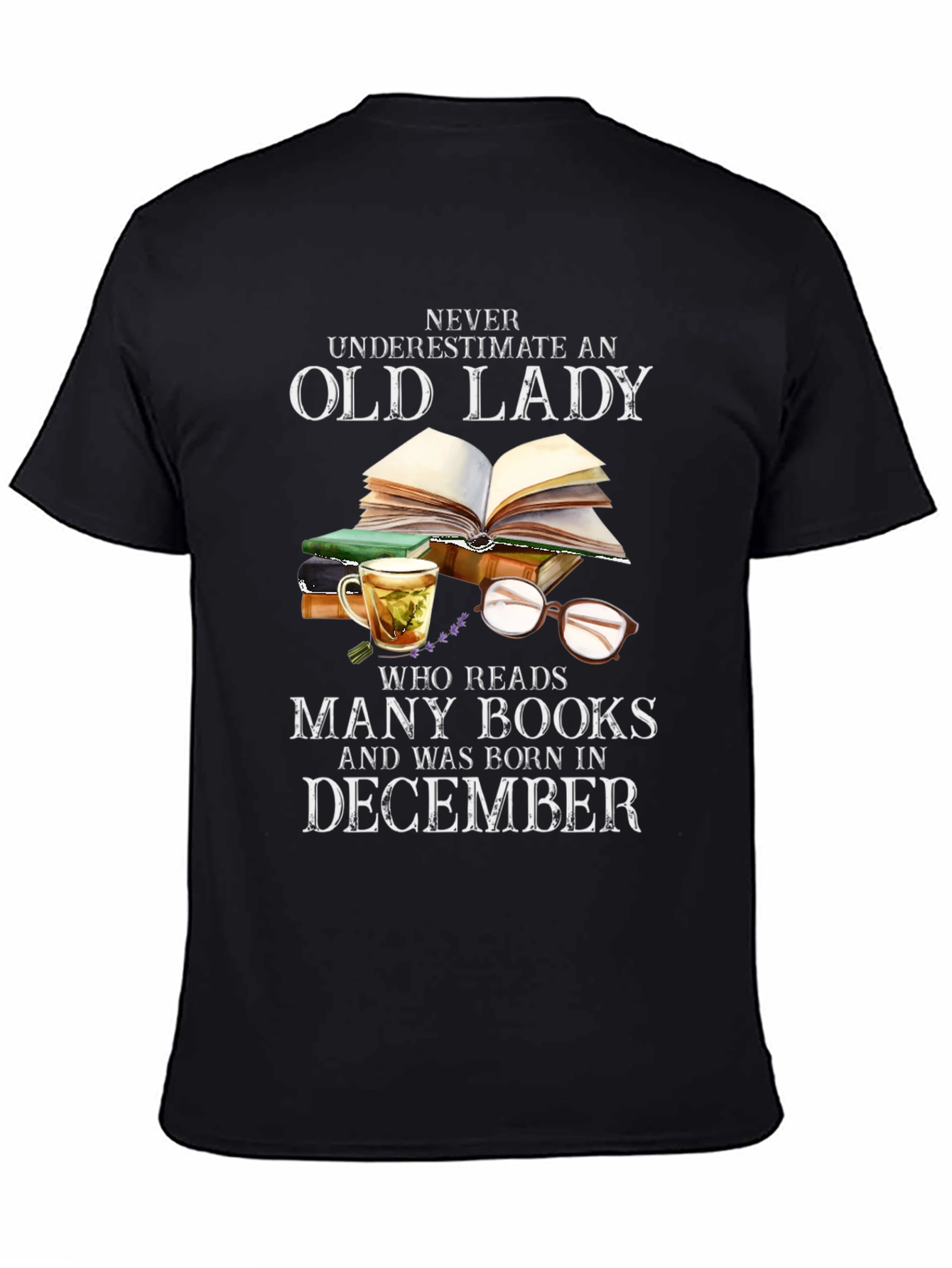 Old Lady December Birthday T-Shirt