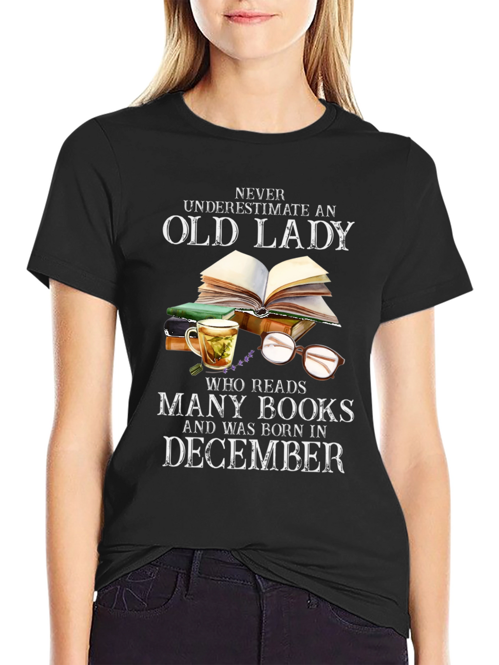 Old Lady December Birthday T-Shirt