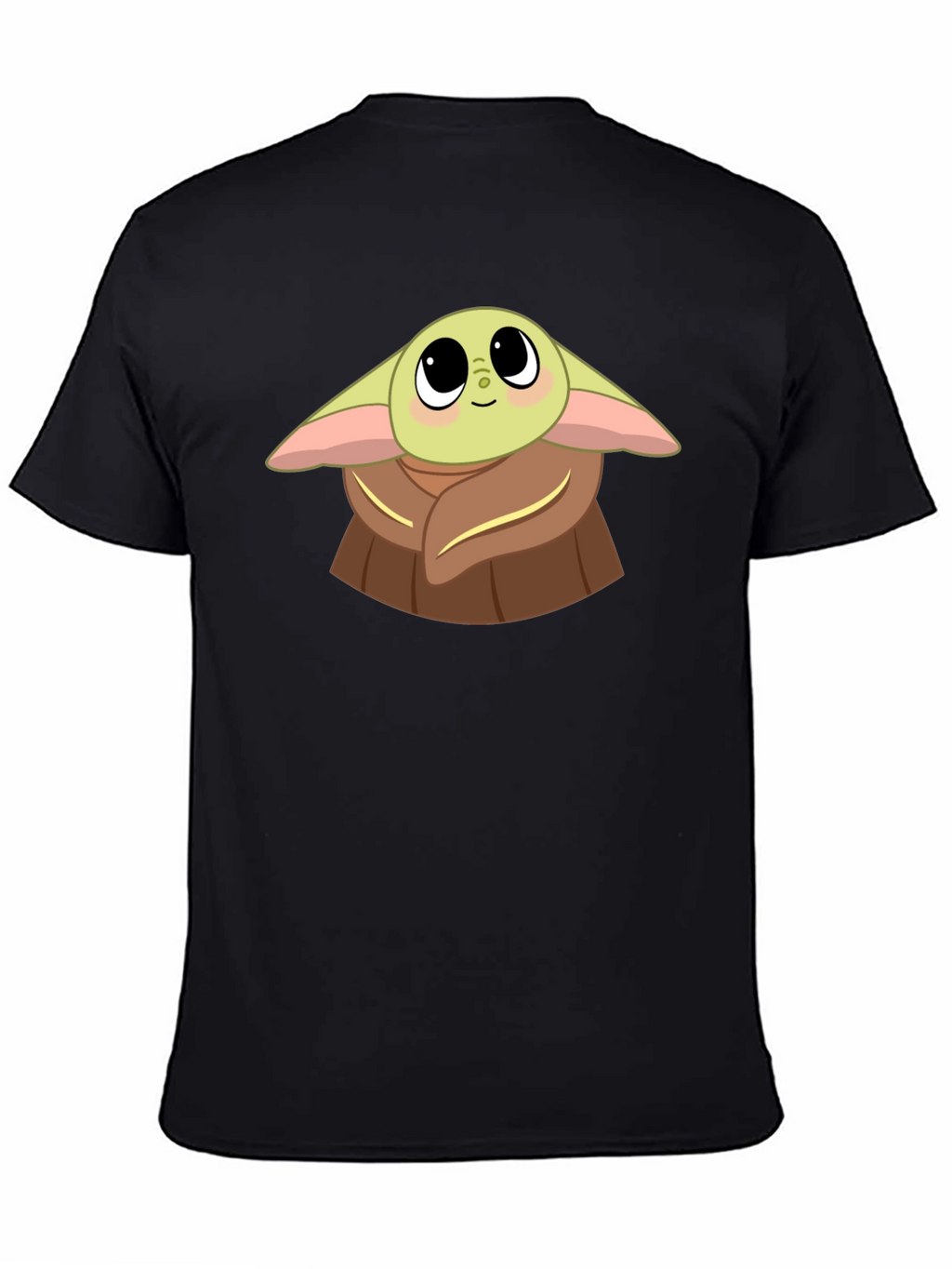 Baby Yoda Graphic Black T-Shirt