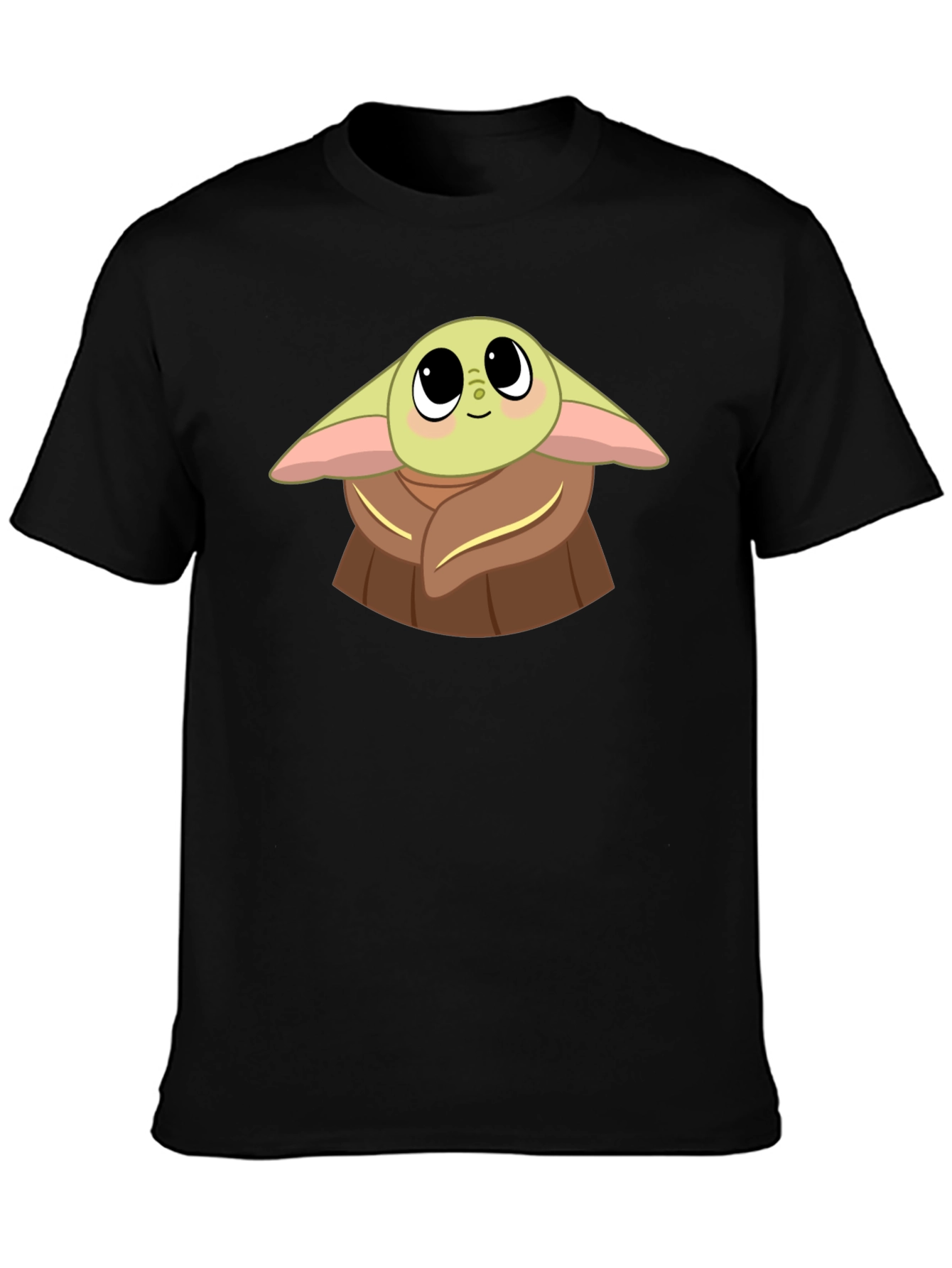 Baby Yoda Graphic Black T-Shirt