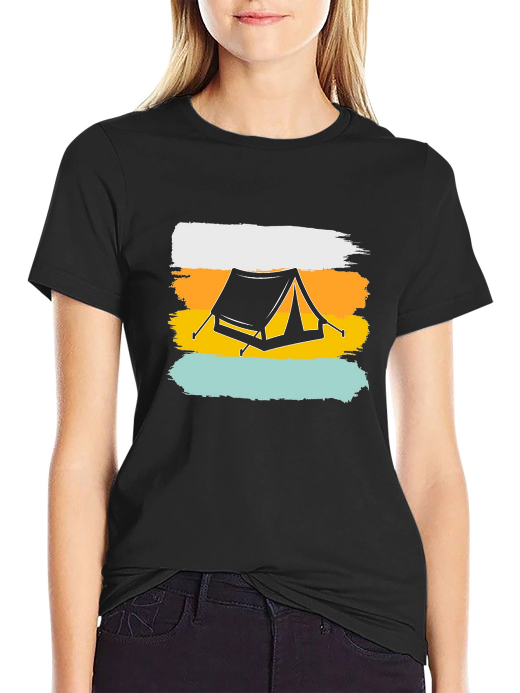 Camping Tent Graphic Tee - Outdoor Adventure Shirt