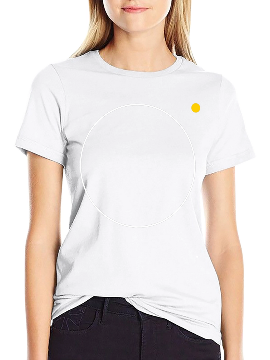Modern Black T-Shirt with Circle Design