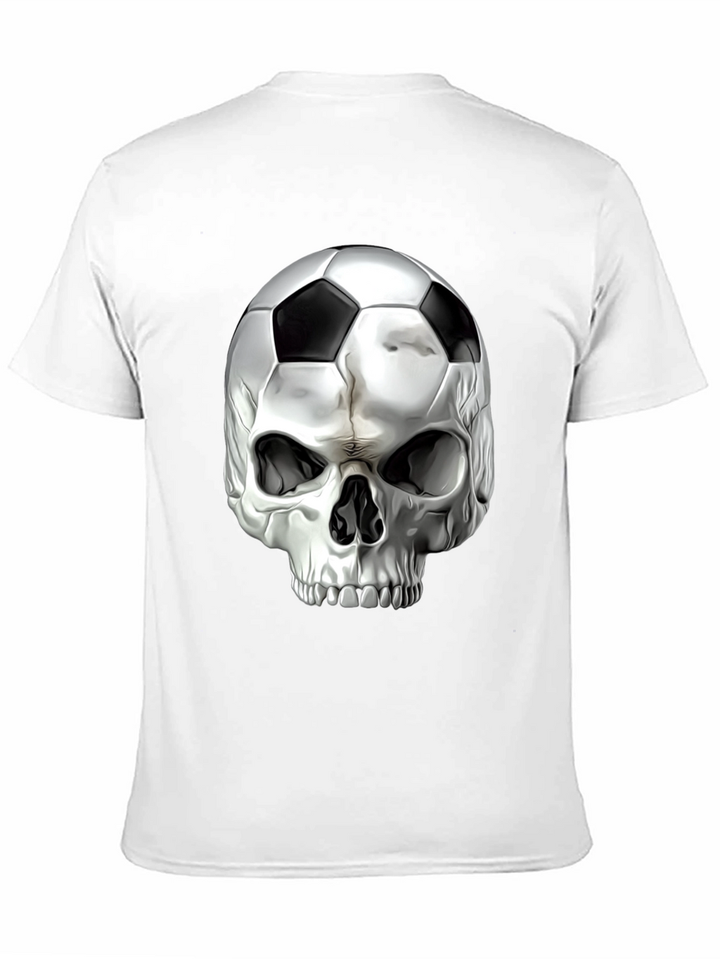 Skull Soccer Ball Graphic Tee - Black T-Shirt