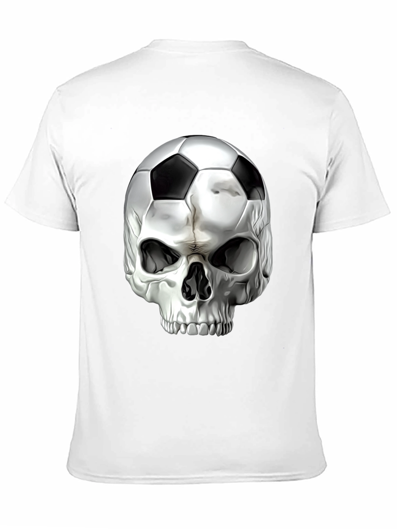 Skull Soccer Ball Graphic Tee - Black T-Shirt